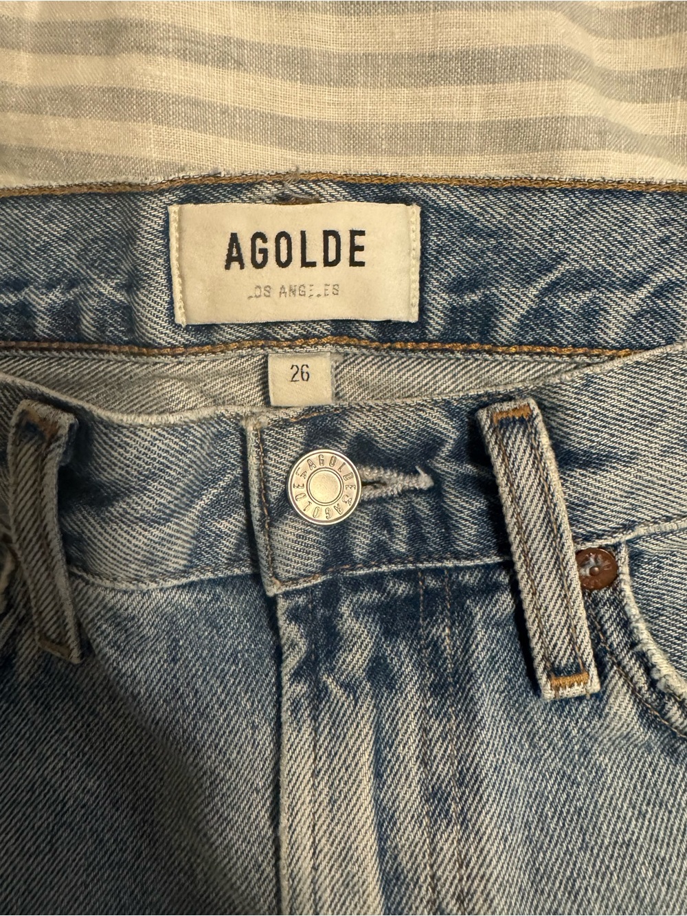 AGOLDE Liv Denim Mini Skirt | Size 26 - Picture 4 of 5